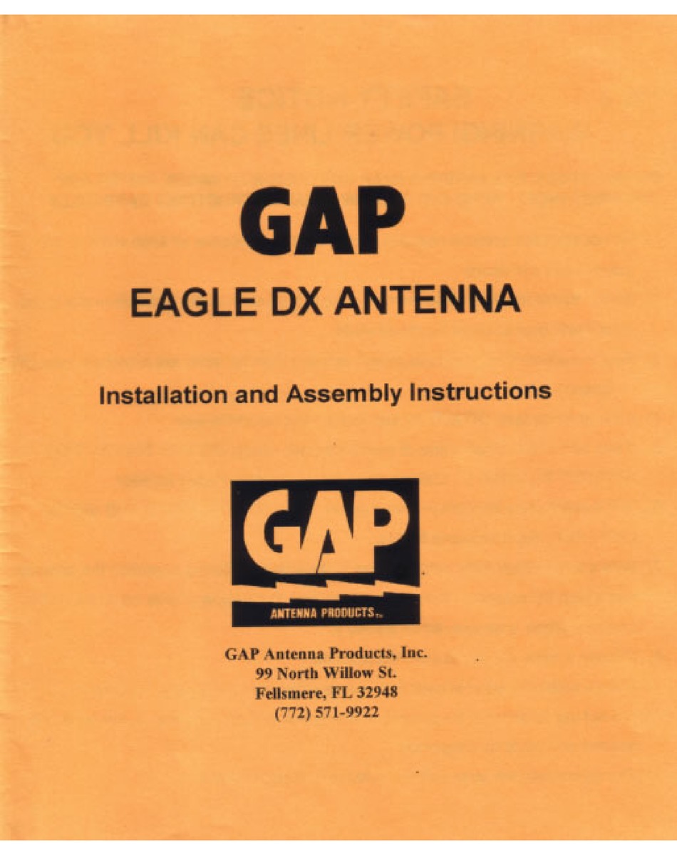 Eagle One Antenna Manual
